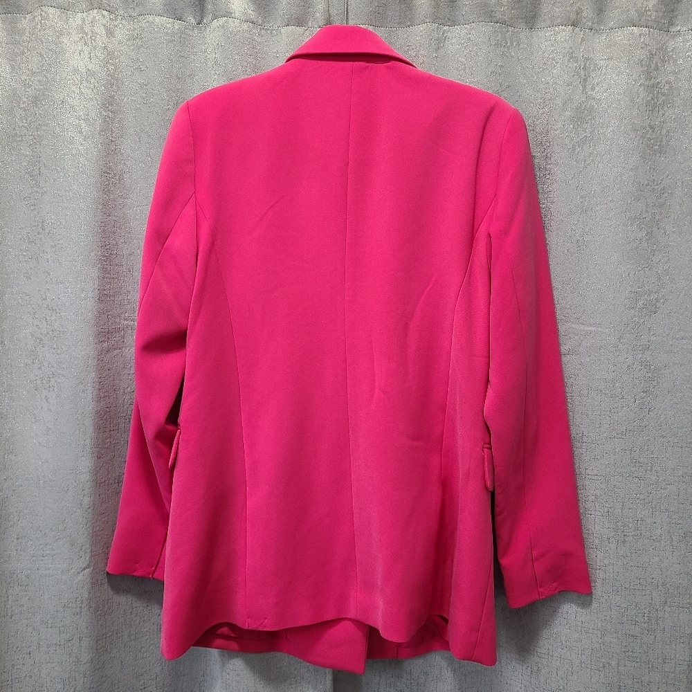 Nine West Pink The Boyfriend Blazer Double-Breasted Suit Jacket Size 8 NWT - Picture 12 of 13